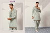 V Neck Viraasat by Shubhvastra Viscose Silk Mens Kurta With Bottom Bulk Orders In India